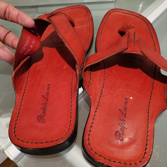 Ralph Lauren 100% Leather Sandals, Made in Italy - Picture 4 of 6